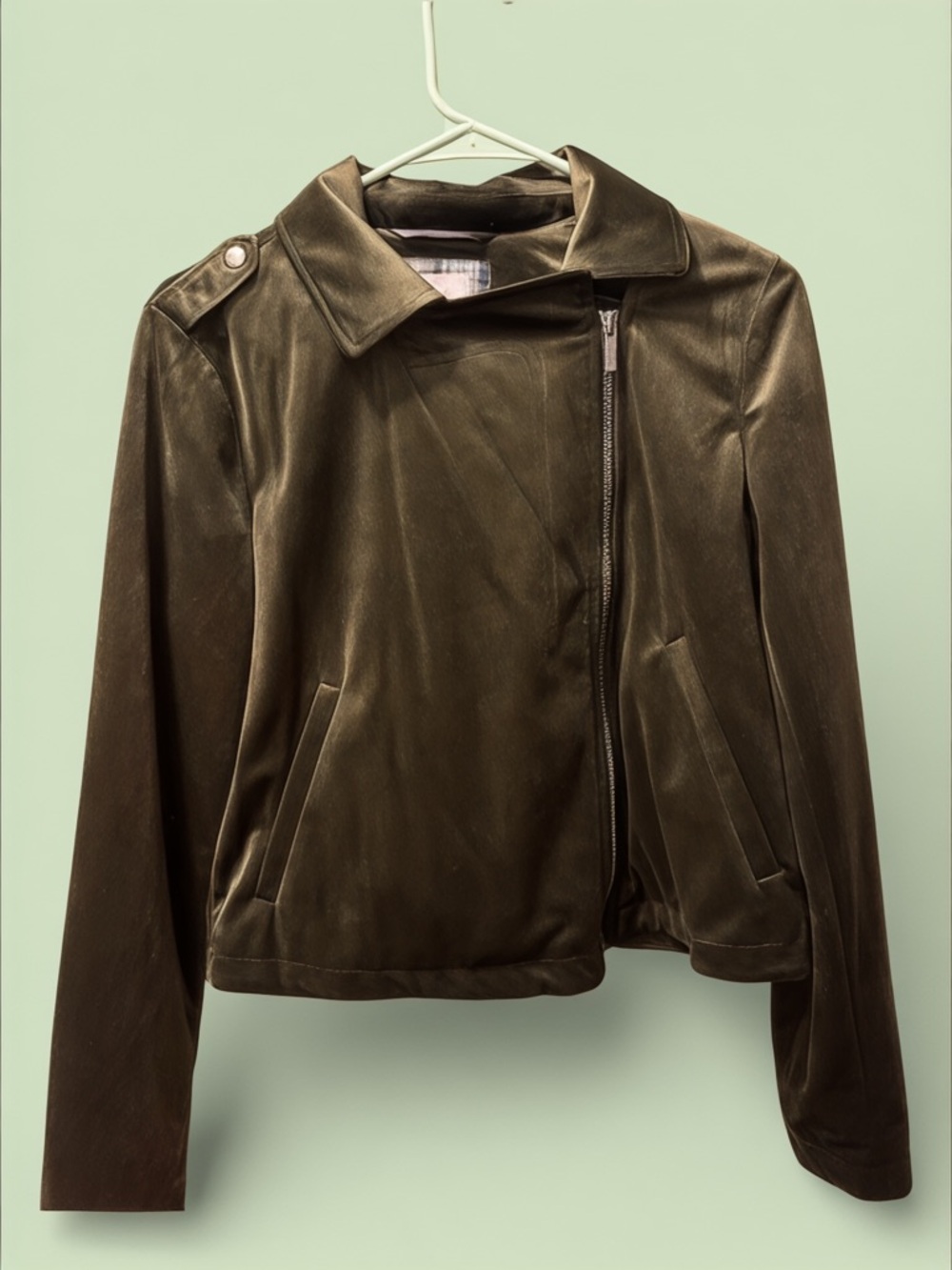 Lauren Conrad Classic Women's Olive Green Suede Jacket